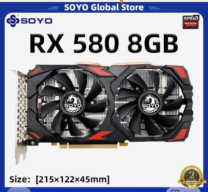 Radeon RX580 8Gb,256bit,DDR5,Soyo