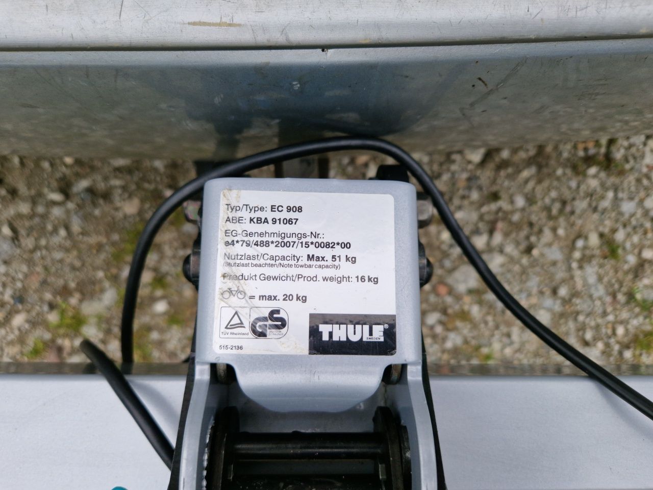 Bagażnik na 3 rowery Thule ec 908 super stan