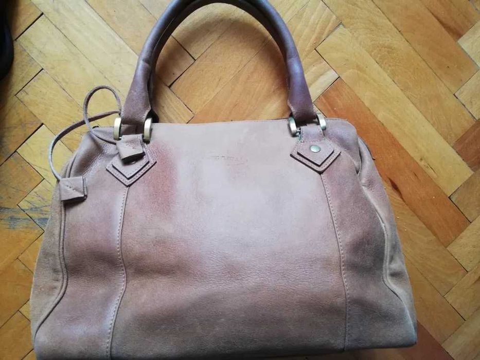 Torebka w rękę , kuferek, brązowa