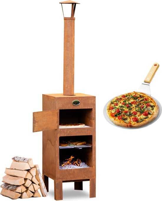 Grill Kominek ogrodowy piec do pizzy , stal Corten Blumill NL.