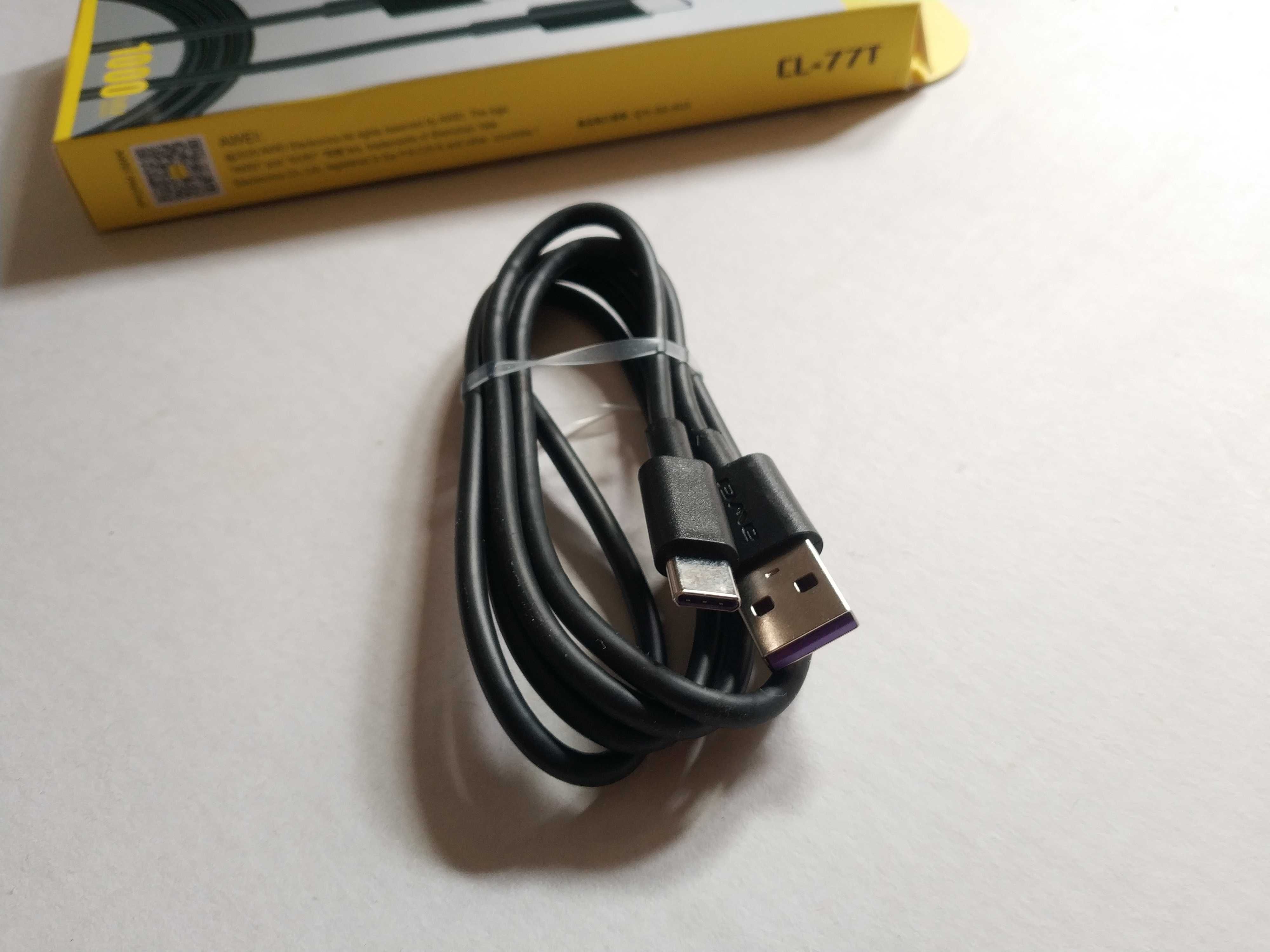 Awei CL-77T USB type-c кабель с быстрой зарядкой Huawei (5А) (1 метр)