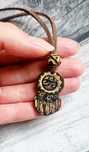 Wisior łapacz snów boho drewniany indiański naturalny amulet talizman