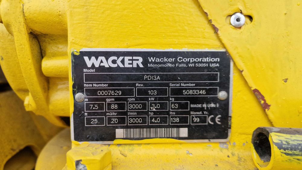 Pompa szlamowa Wacker.