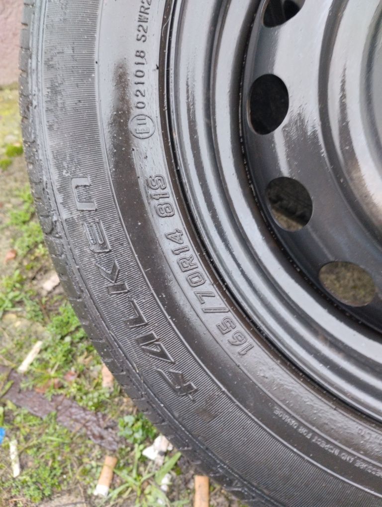 Koła R14 felgi NiSSAN Micra K13 ET50 czujniki 4x100 165/70R14 5,5jx14