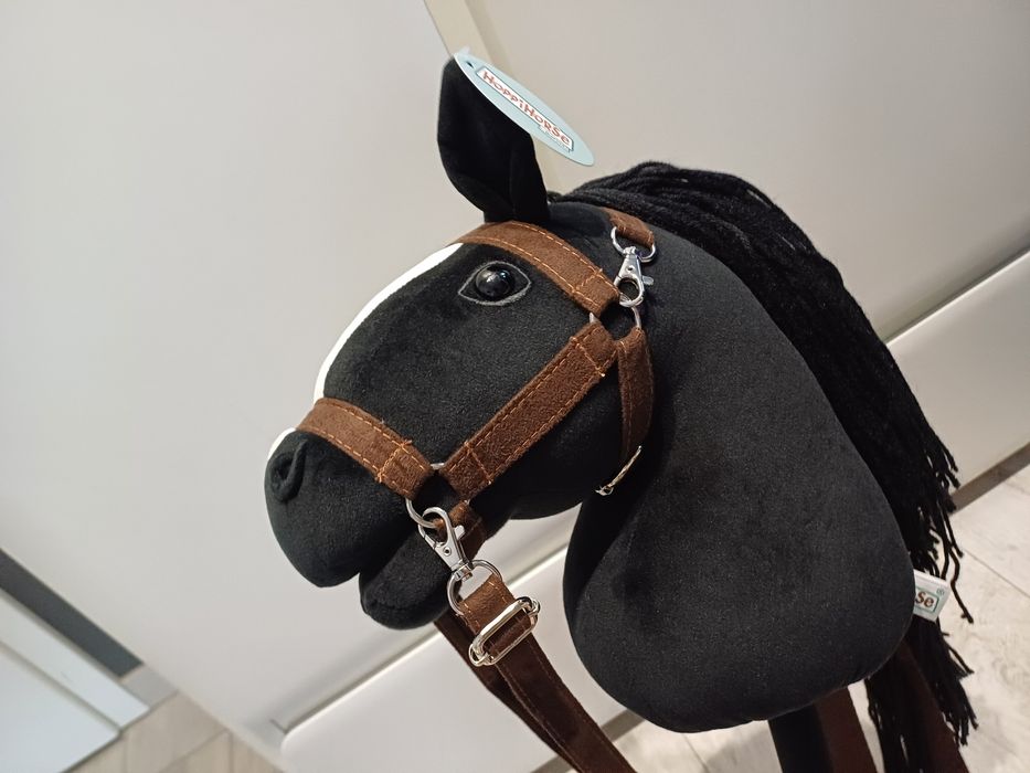 NOWY Hobby horse koń na kiju A3 Hoppihorse czarny