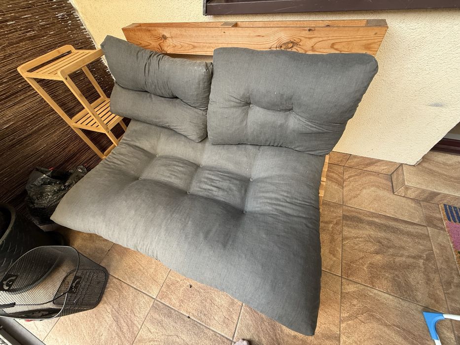 Sofa ogrodowa z palet + poduszki