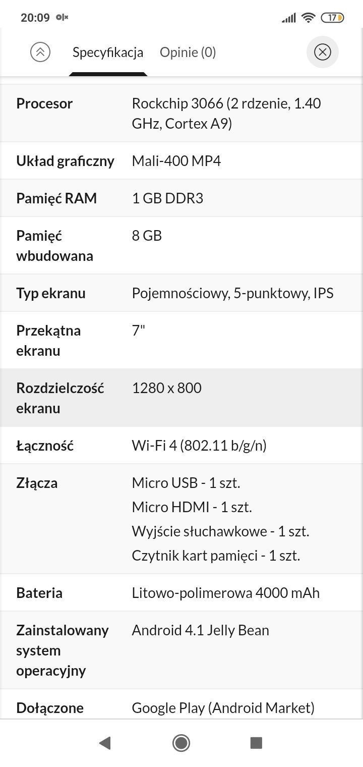 Tablet Prestigio multipad 7.0 pro duo uszkodzony