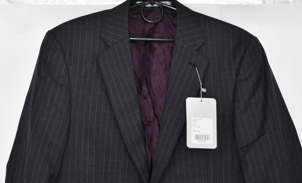 Alexandre Savile Row marynarka męska 48 100 % wełna stalowa w paski