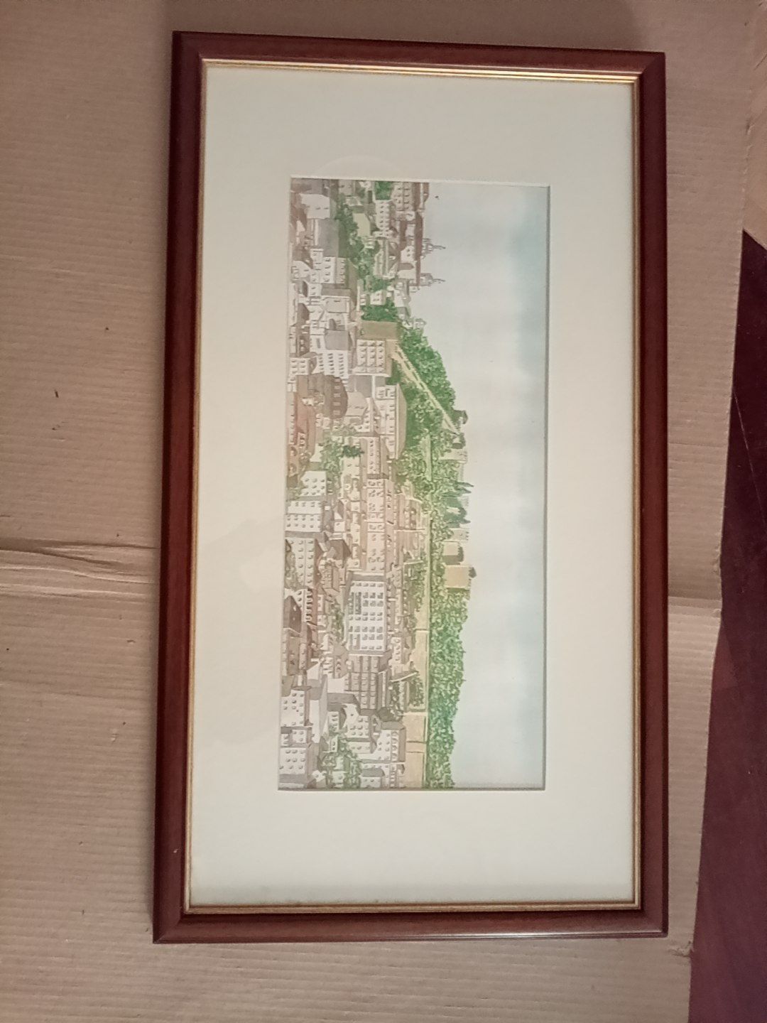 Quadro pintado a mão (vista Castelo S Jorge)