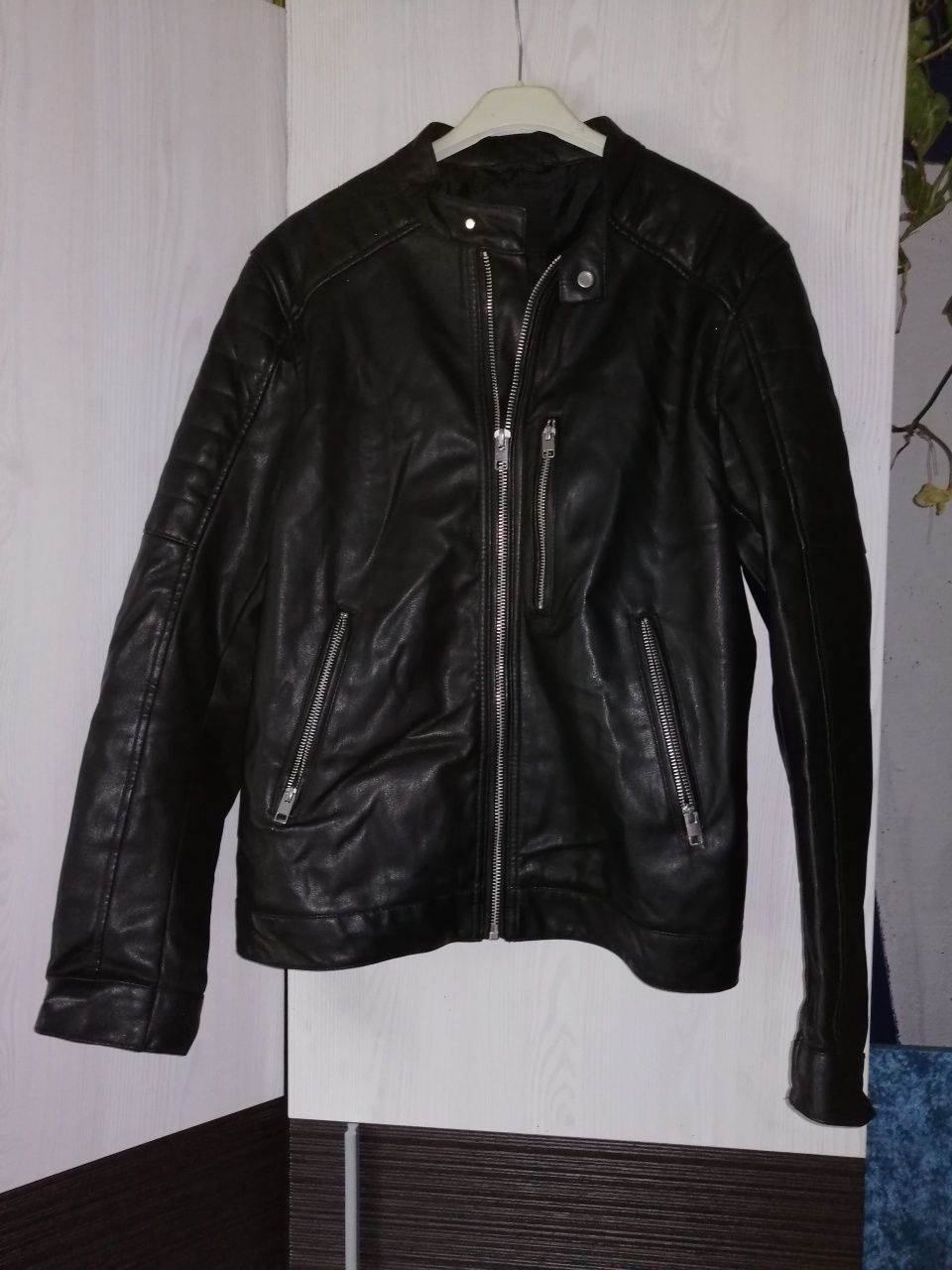Kurtka S skóra męska H&M