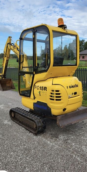Minikoparka komatsu pc15r rozsuwane podwozie dwa biegi jazdy!