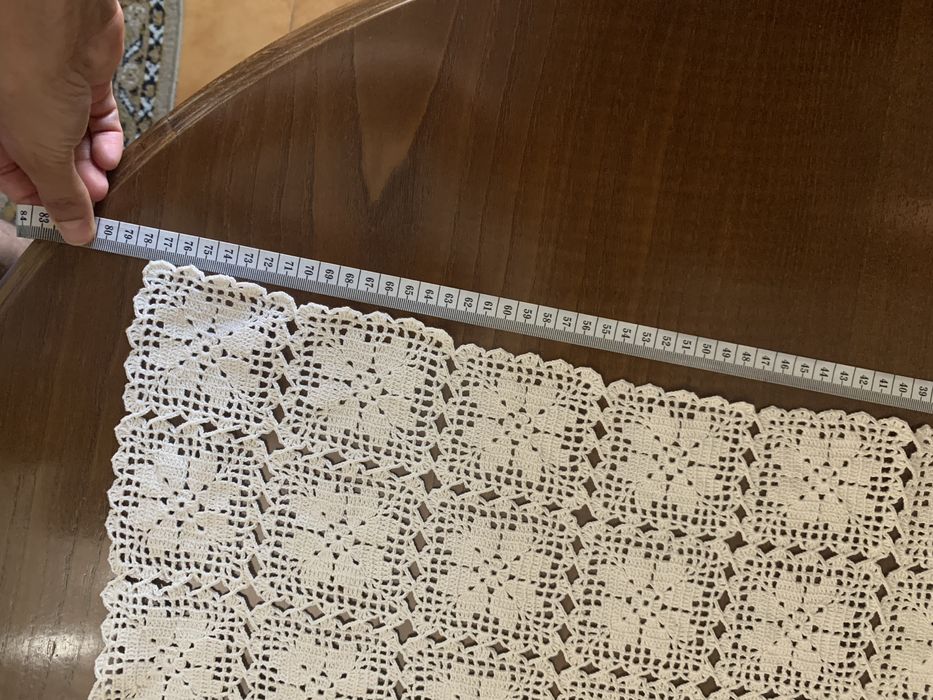 Pano de renda feito à mão