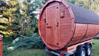 Sauna mobilna 250cm z tarasem (200+50), twój pomysł na biznes