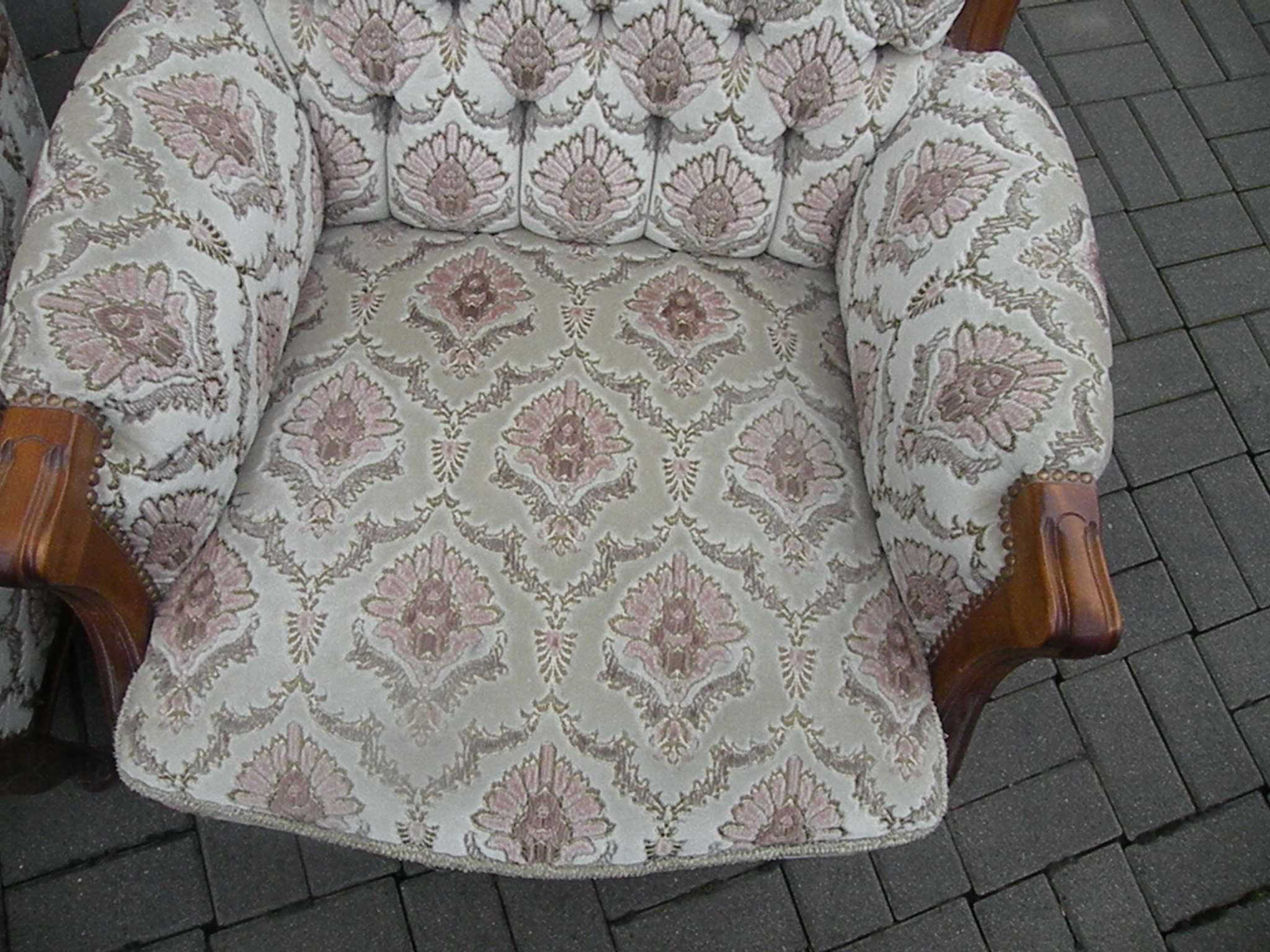 Sofa i 2 Fotele w Stylu Ludwika