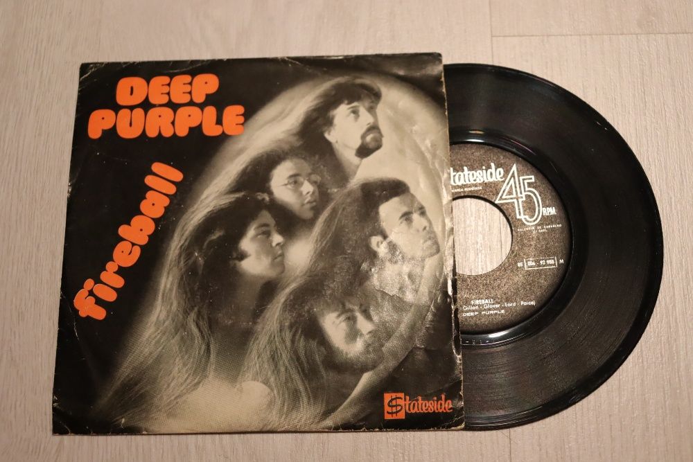 Deep Purple FIREBALL / DEMON'S EYE 7"/45 vinyl singles from Portugal $