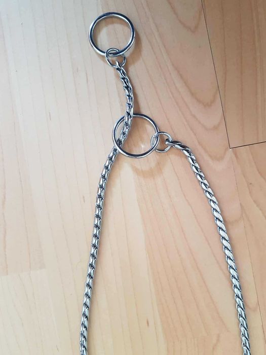 NOWA! ringówka, luksusowa obroża typu żmija, chrom  5mm / 61 cm