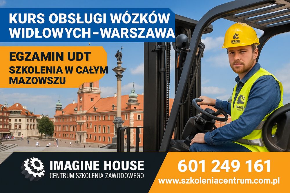 Kurs operator wózki widłowe ładowarki żurawie HDS zwyżki pilarki, dźwi