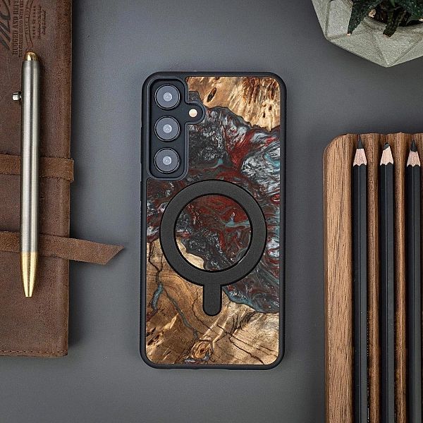 Etui Bewood Unique MagSafe Pluton z drewna i żywicy na Samsung Galaxy