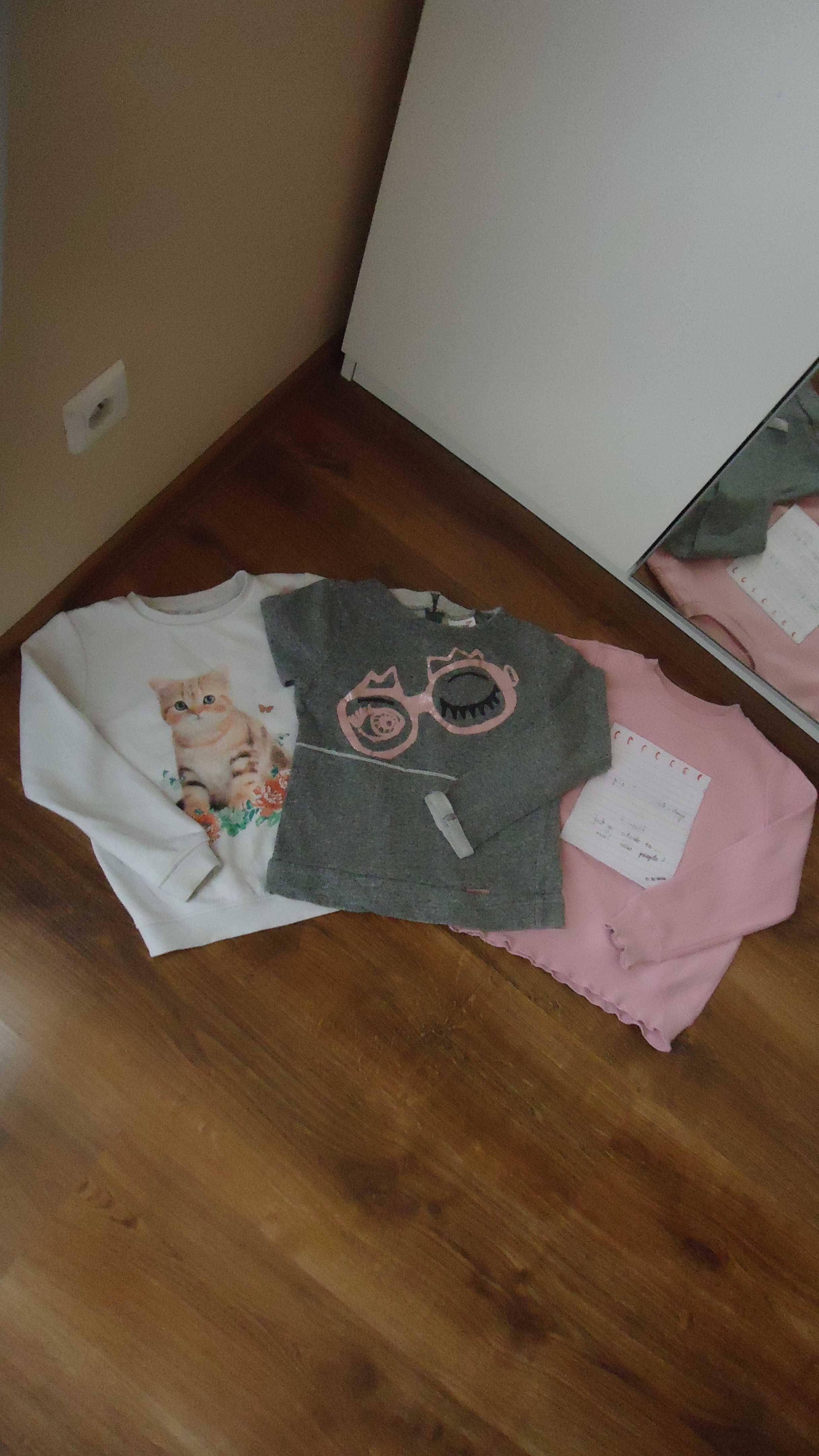 3szt/25zł r.128 C&A bluza kotek COCCODRILLO bluza RESERVED