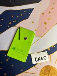 Silikonowy portfel etui na karty zieleń naklejane na etui