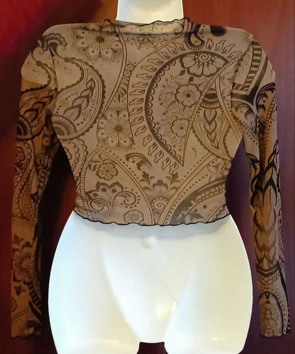 Еротичний легкий напівпрозорий топ блузка кроптоп напівводолазка Shine