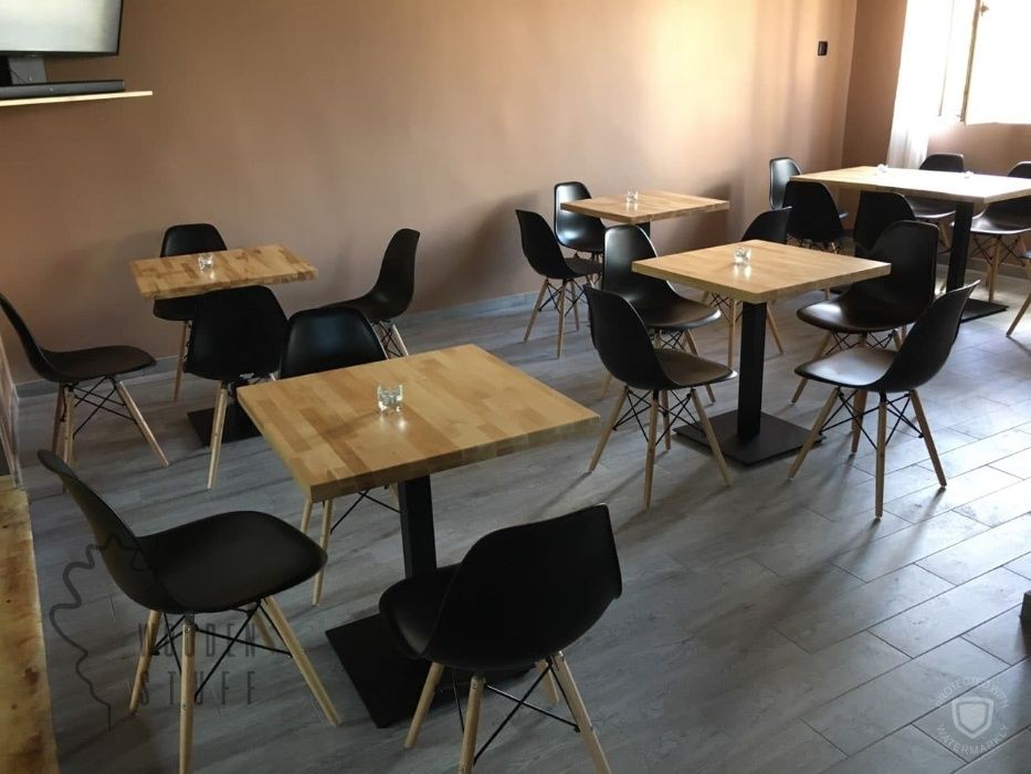 Stoły do restauracji, stoły na jednej nodze bukowy 80x80x4 cm