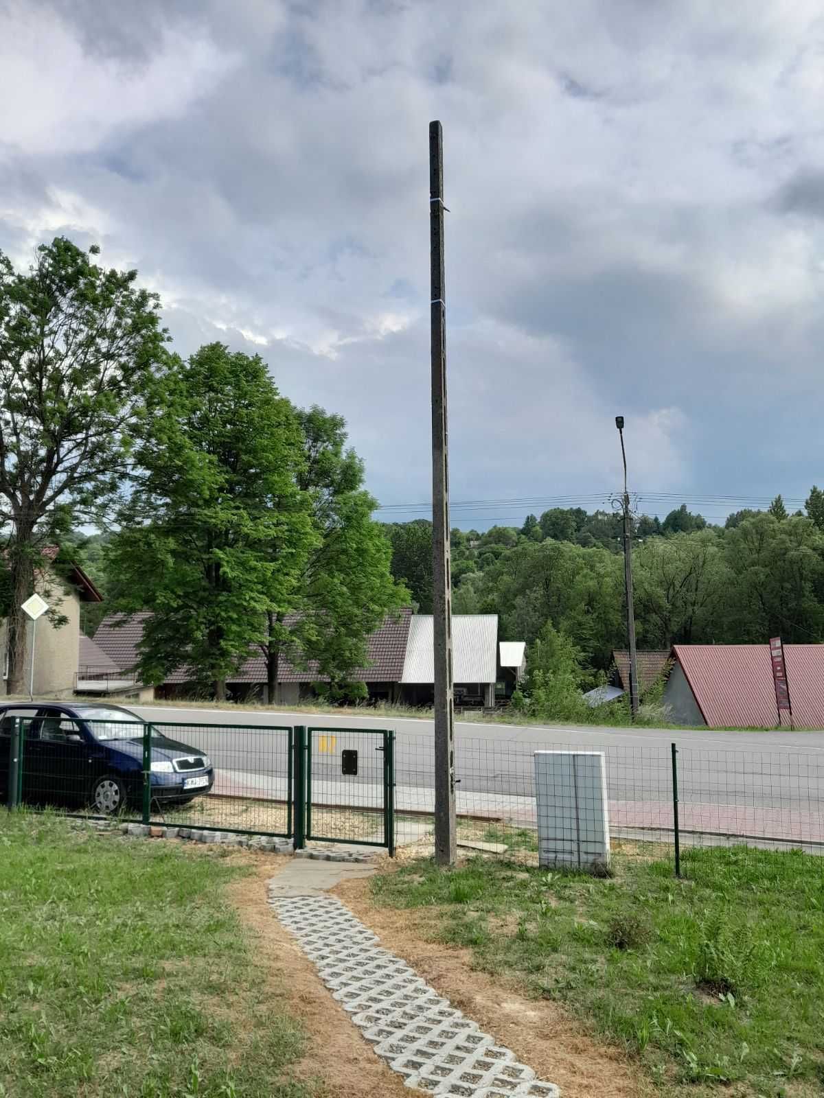 Skrzynka budowlana elektryczna 380V +Kabel 25m + słup.