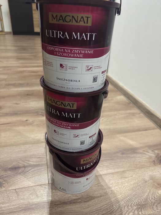 Farba magnat ultra matt śnieżnobiała 2.5 l