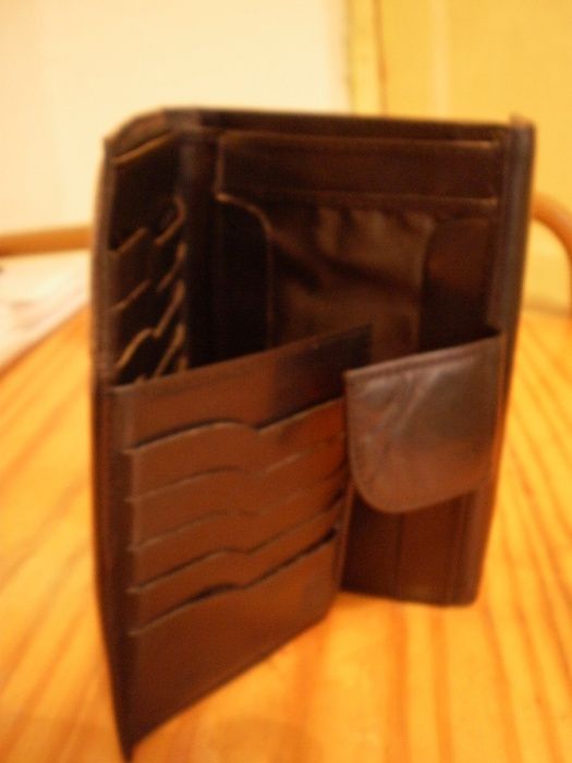 Carteira, senhora, pele genuína.