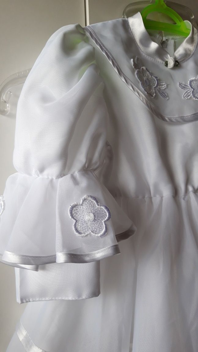 Elegancka sukienka na chrzest święta imprezę 92/98