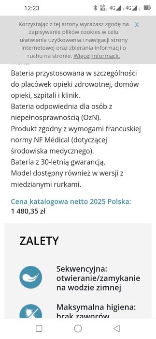 Bateria umywalkowa Delabie