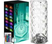 NOWA Kryształowa Lampka Nocna Diamentowa Róża Lampa LED