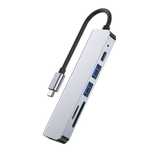 Rozgałęziacz USB HUB przejściówka USB-6w1 2xUSB HDMI SD TYP-C