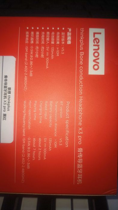 Headphones Bluetooth 5.3 Lenovo Thinkplus X3 Pro condução óssea