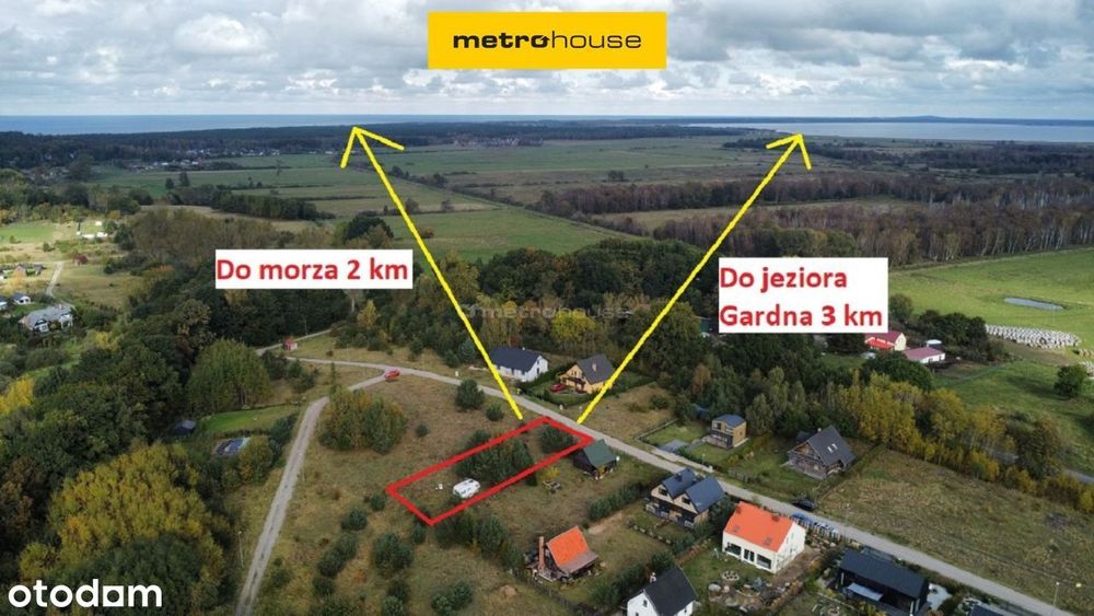 Działka budowlana w Dębinie,1008 m2, 2 km do morza