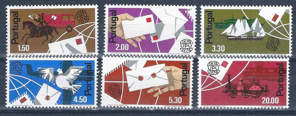 Selos Portugal 1974, Mundifil No. 1218/1223 MNH