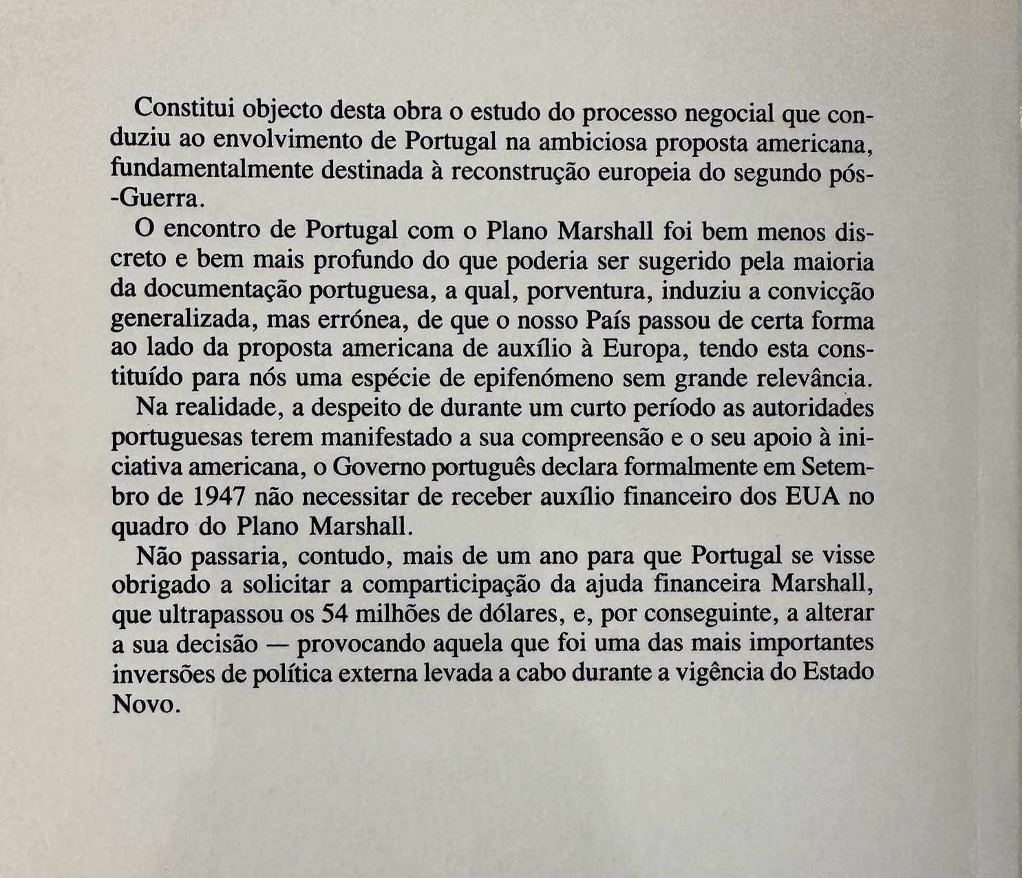 Portugal e o Plano Marshall - Fernanda Rollo - 1994