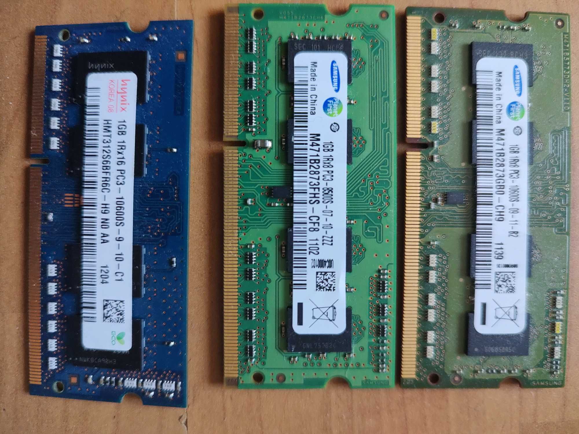 Оперативна пам'ять ноутбука DDR3 4gb, 2gb, 1gb. DDR2 1gb