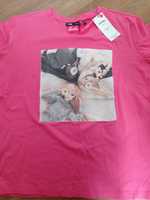 Sinsay r.S t-shirt Barbie różowy