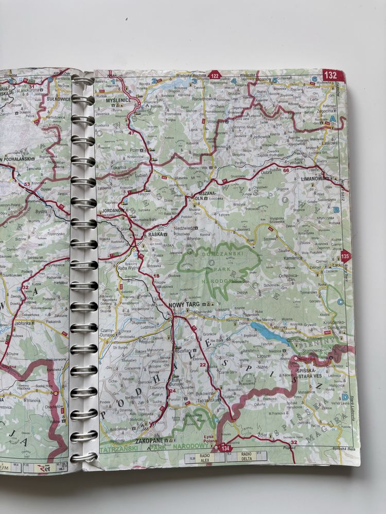 atlas samochodowy Polska mapa samochodowa 1:300 000