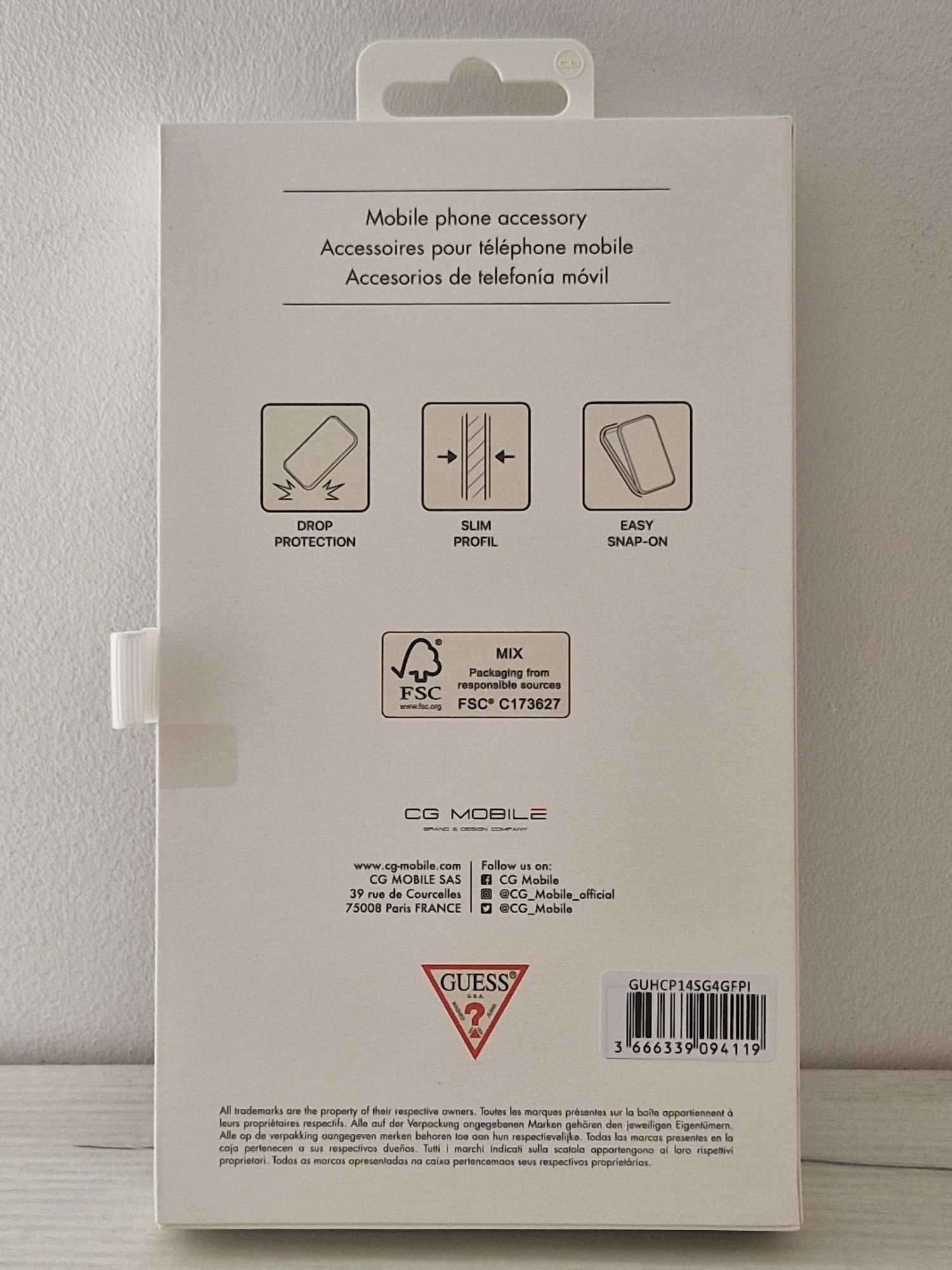 Oryginalne Etui GUESS Hardcase 4G Metal do Iphone 14 Różowy