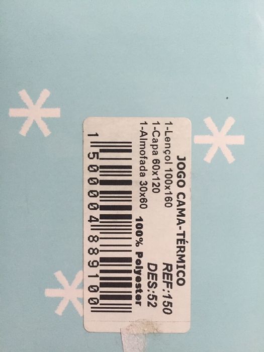 Jogo de cama de bebé térmico NOVO