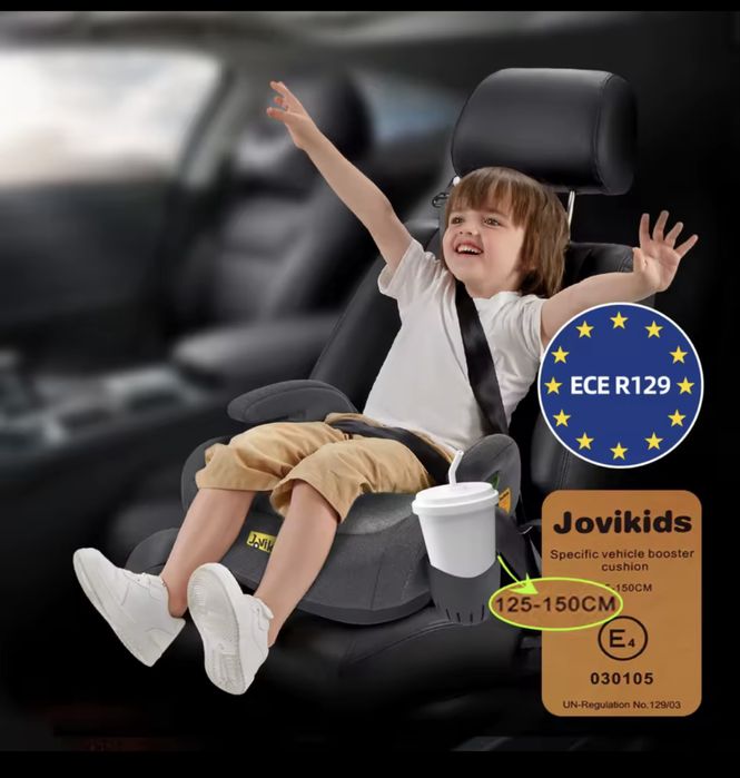 Podkładka booster fotelik IsoFix od 125 do 150cm JoviKids