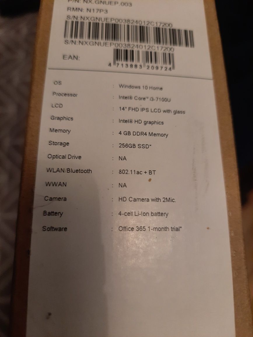 Laptop ultrabook Asus SF314-52