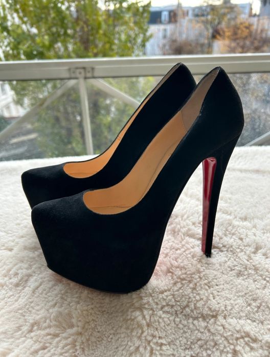 Sapatos Christian Louboutin DAFFODILE 160 BLACK VELVET