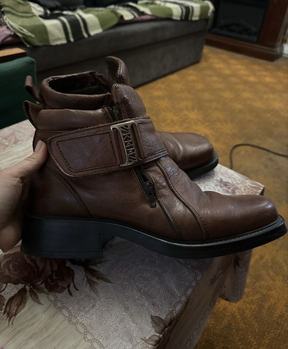 Ботинки зимние мужские, Польша, натуральная кожа, большой размер