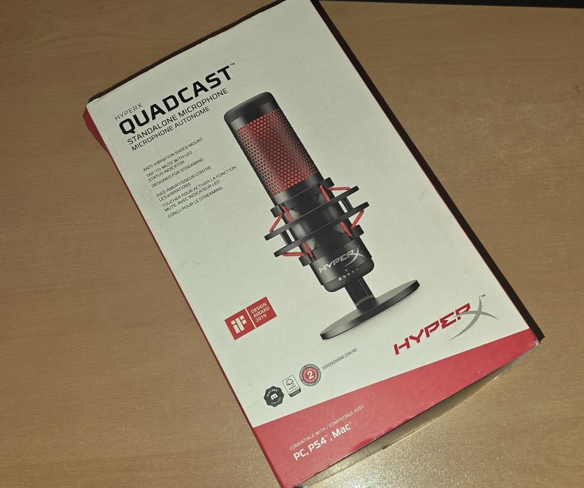 Microfone HyperX QuadCast Gaming (vermelho)