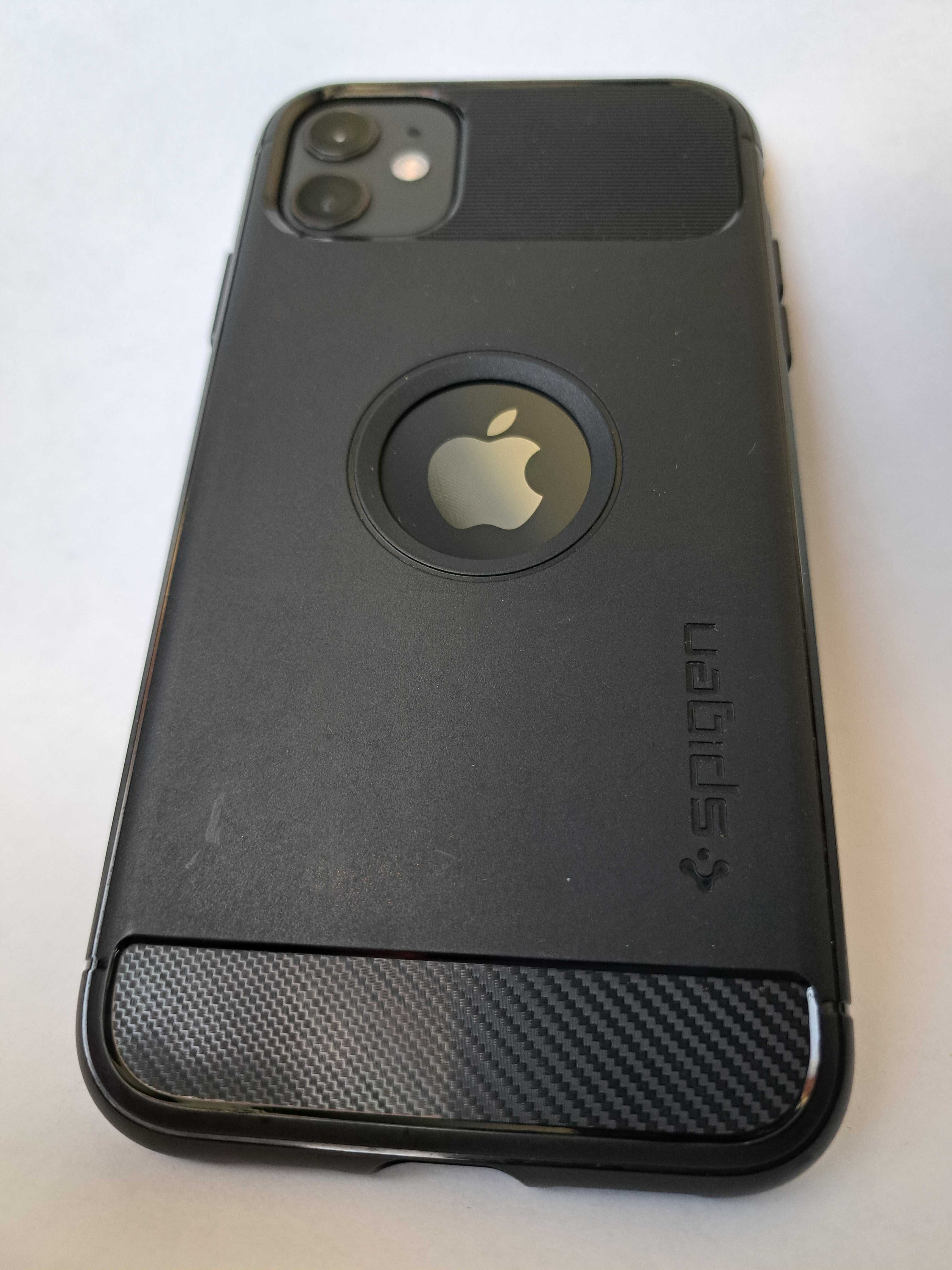 Apple iPhone 11 Czarny 64 GB + Ładowarka i Etui - Bardzo dobry stan