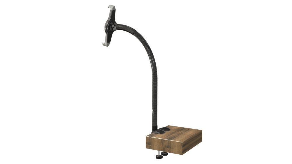 Giętki uchwyt 75cm na tablet 7-11" podwójne imadło 8cm Udziwg 1.5 Kg