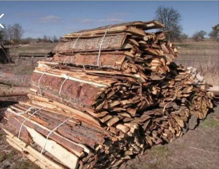 Drewno opałowe okorki z tartaku duże paczki